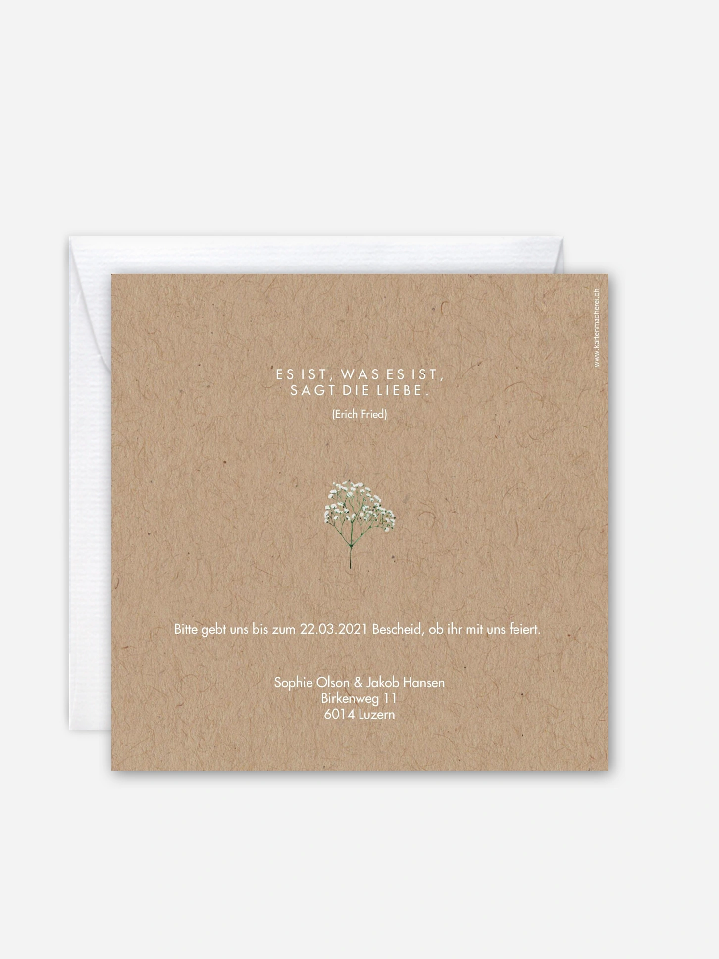 Hochzeitseinladung Gypsophila