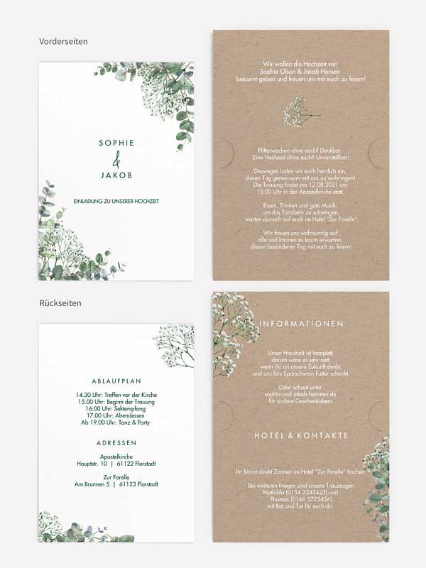 Hochzeitseinladung Gypsophila