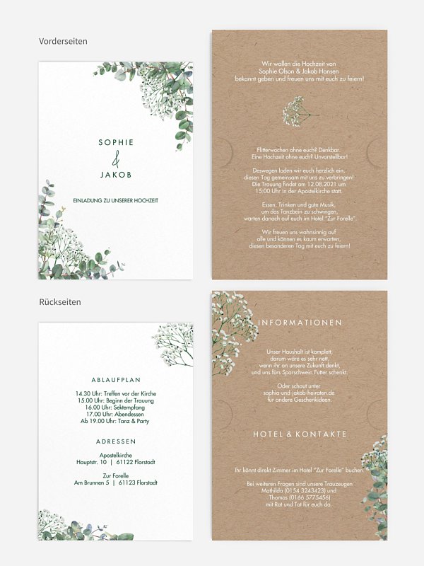 Hochzeitseinladung Gypsophila