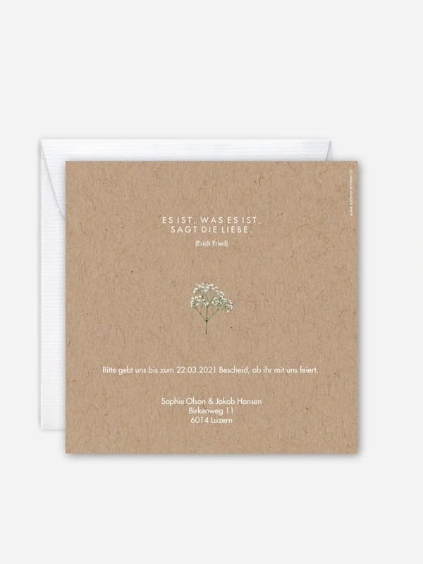 Hochzeitseinladung Gypsophila