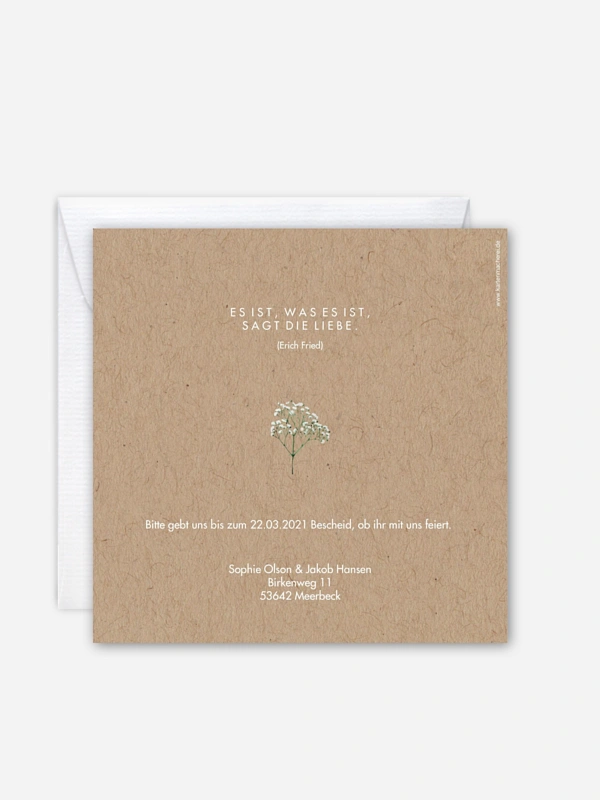 Hochzeitseinladung Gypsophila