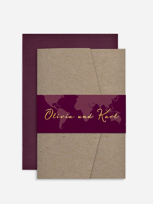 Hochzeitseinladung Reisepass