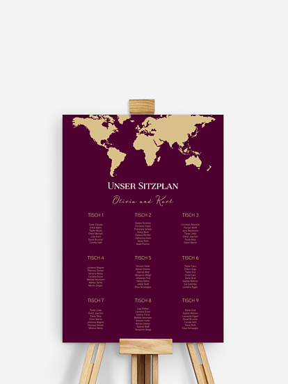 Sitzplan Plakat Reisepass