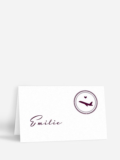 Tischkarte Hochzeit Reisepass