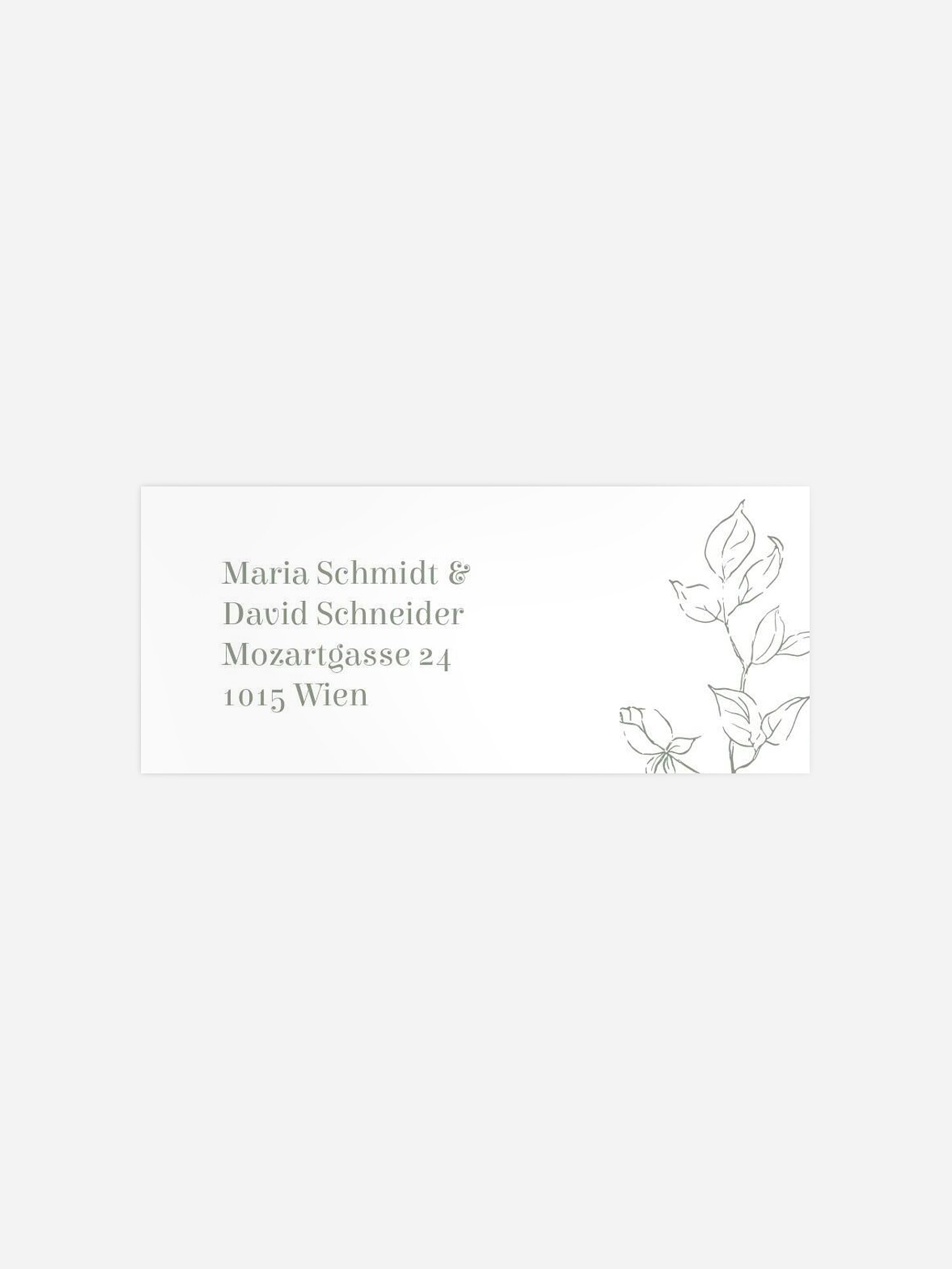 Absenderaufkleber Hochzeit Rosalia