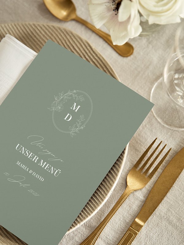 Menükarte Hochzeit Rosalia