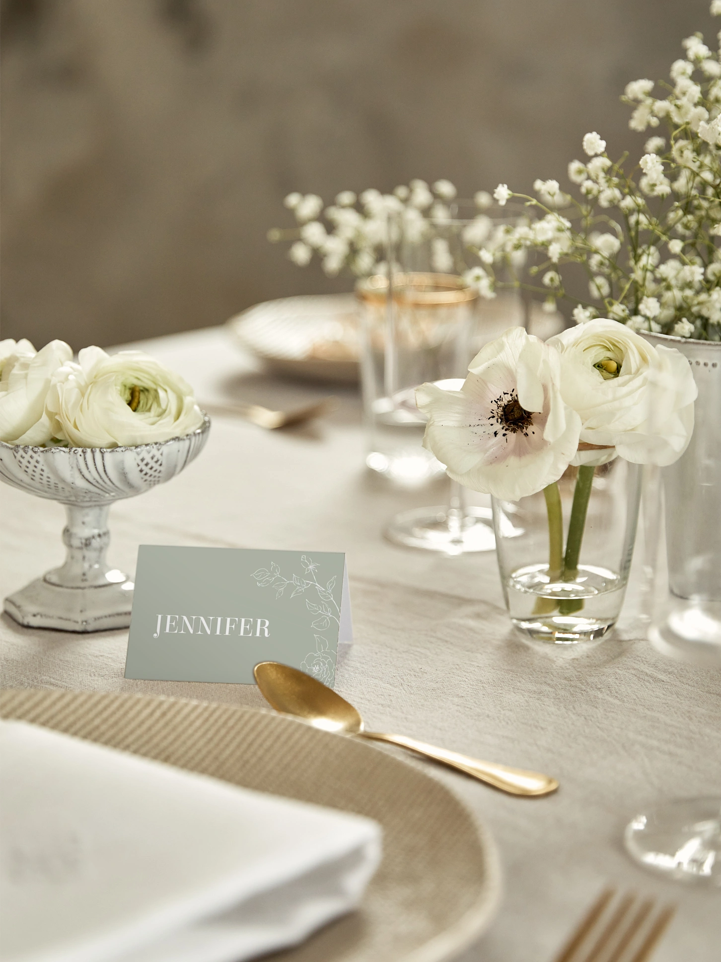 Tischkarte Hochzeit Rosalia