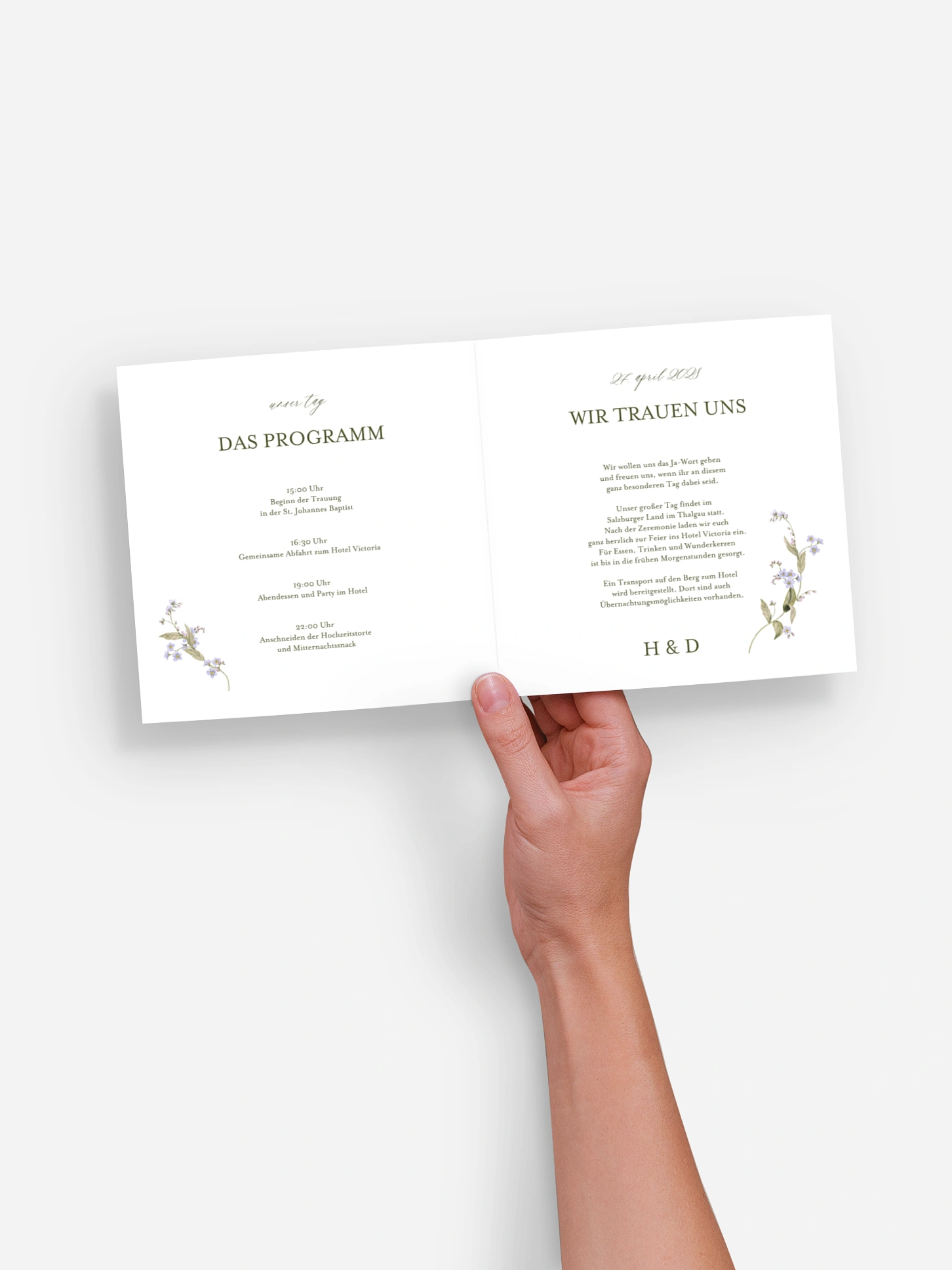 Hochzeitseinladung Myosotis
