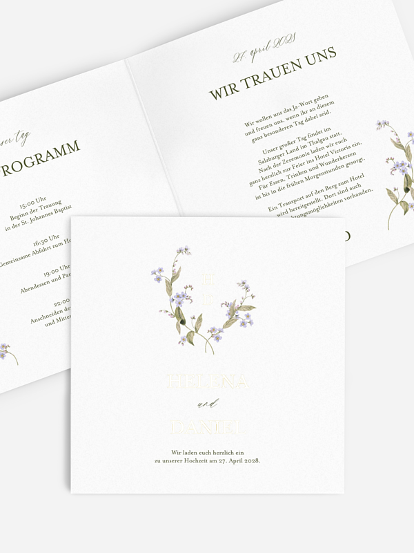 Hochzeitseinladung Myosotis