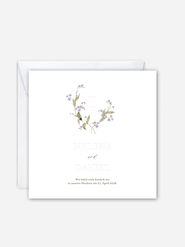Hochzeitseinladung Myosotis