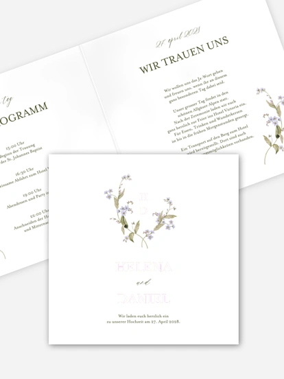 Hochzeitseinladung Myosotis