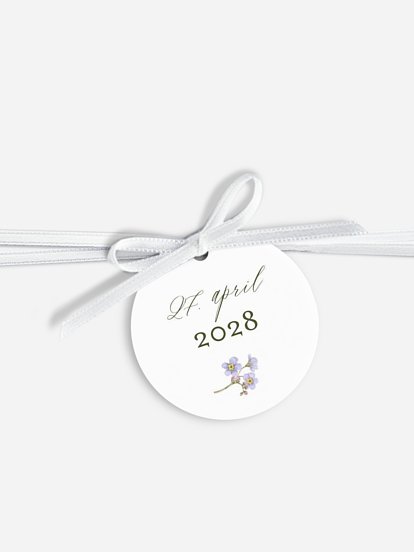 Anhänger mit Band zur Hochzeit Myosotis