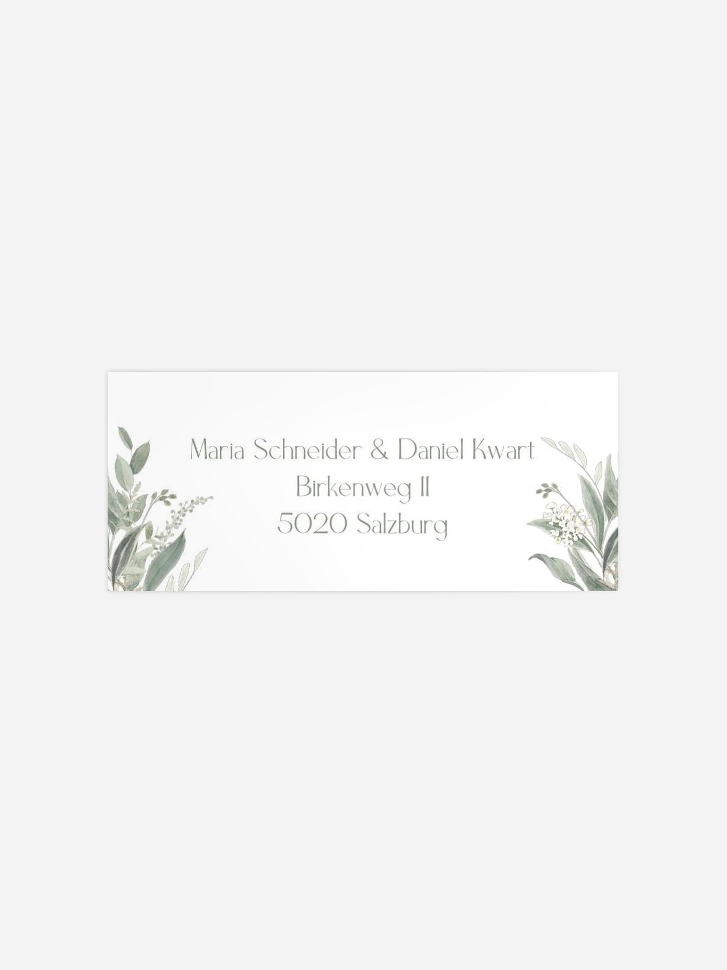 Absenderaufkleber Hochzeit Leaf Love