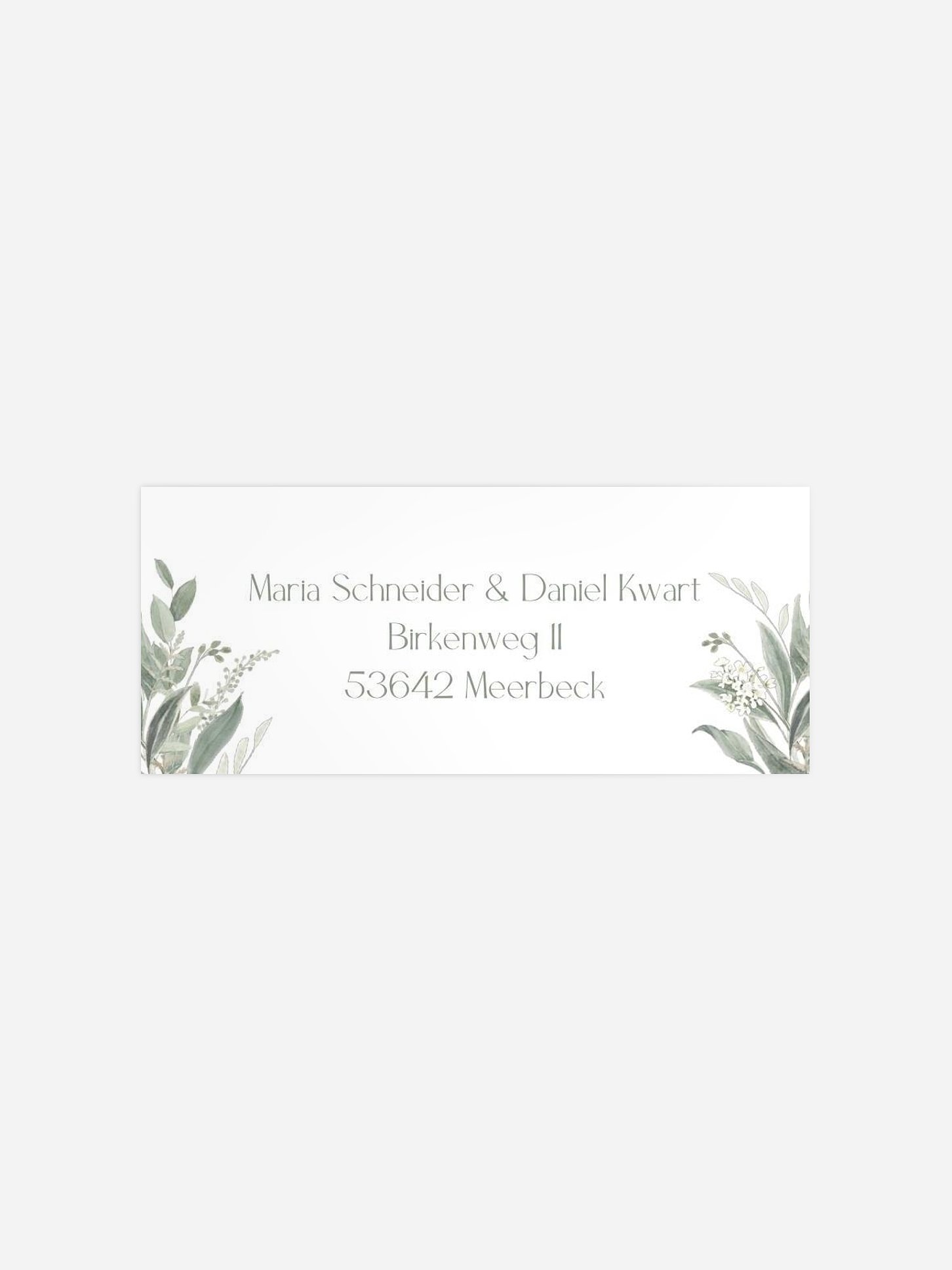 Absenderaufkleber Hochzeit Leaf Love
