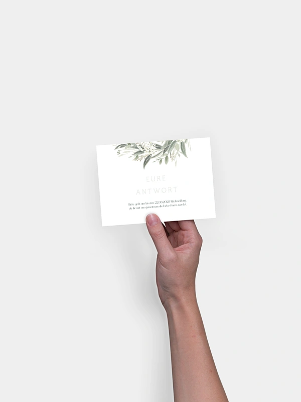 Antwortkarte Hochzeit Leaf Love