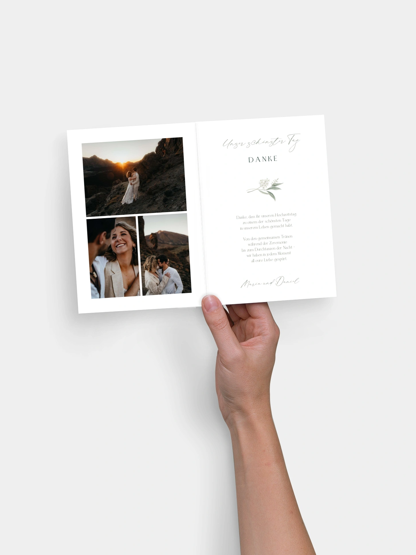 Dankeskarte Hochzeit Leaf Love
