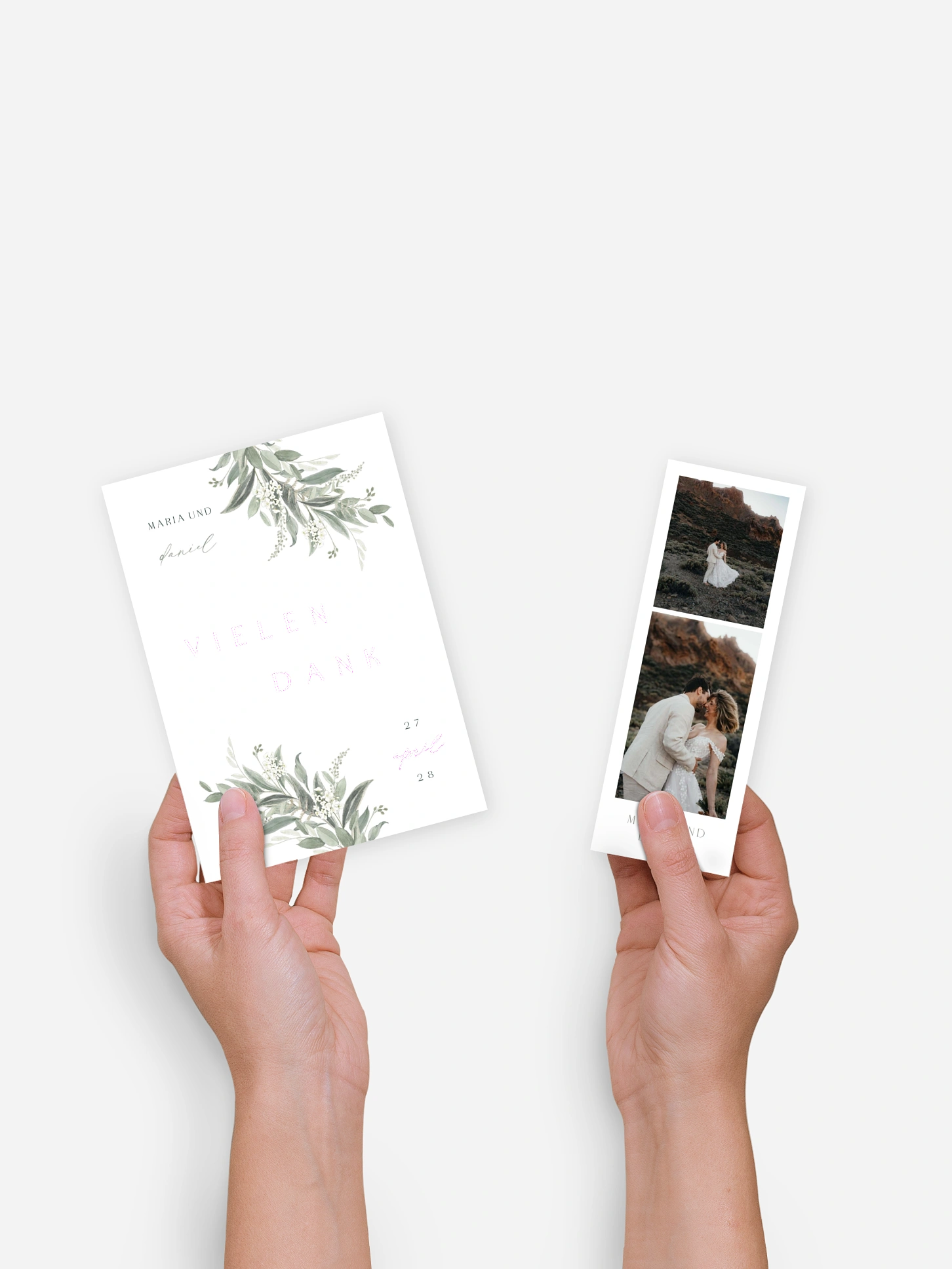 Dankeskarte Hochzeit Leaf Love