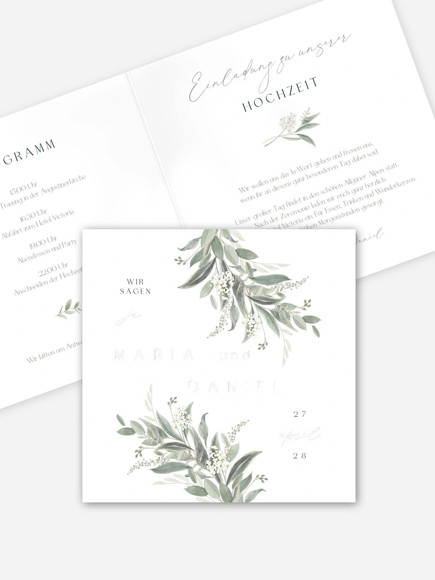 Hochzeitseinladung Leaf Love