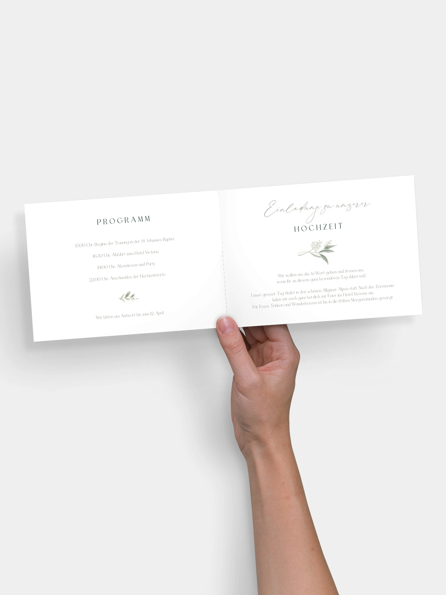 Hochzeitseinladung Leaf Love