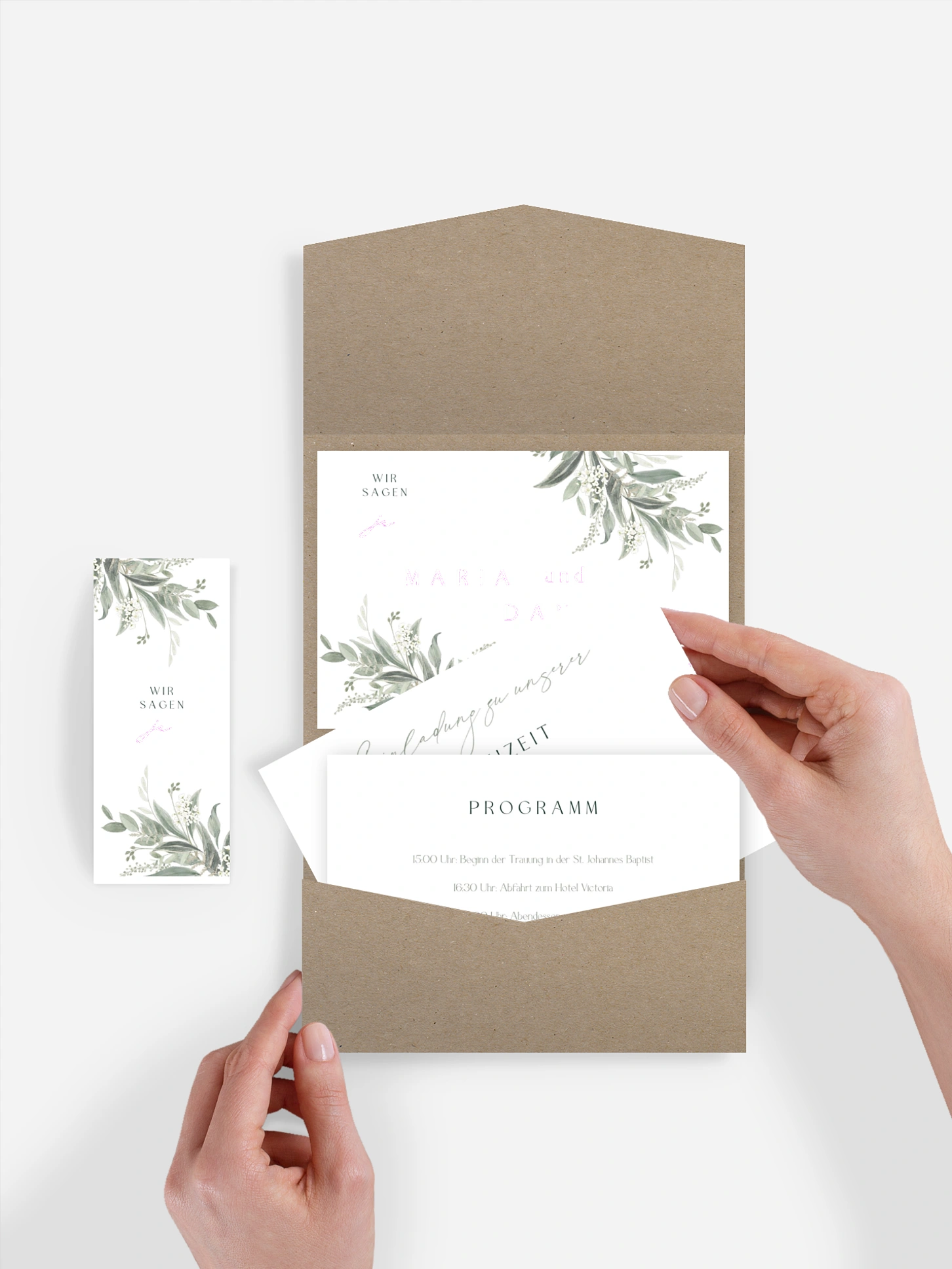 Hochzeitseinladung Leaf Love