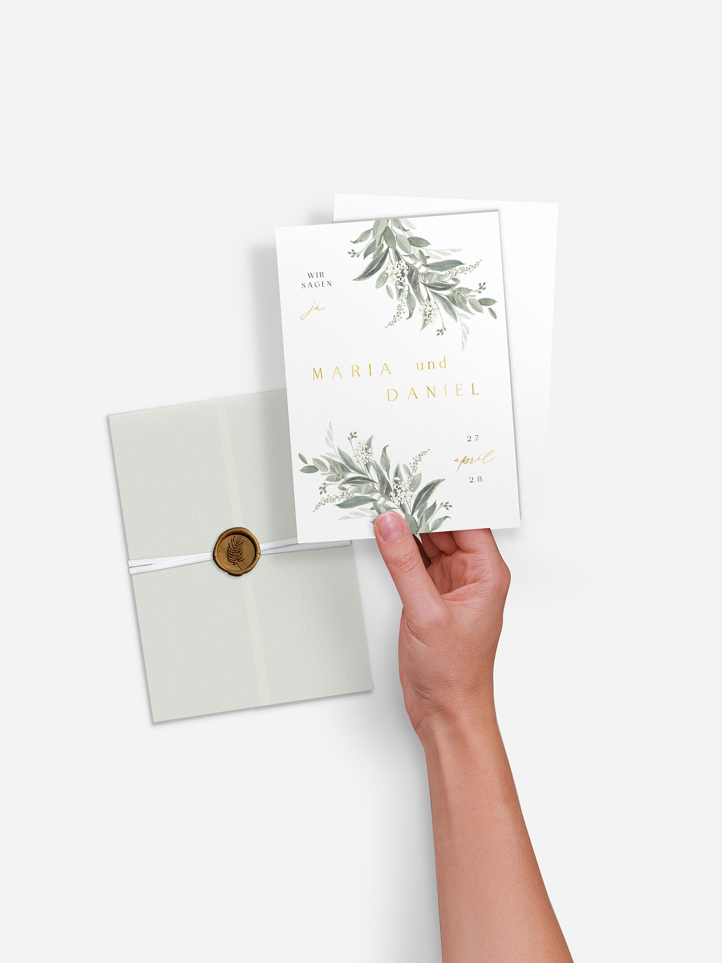 Hochzeitseinladung Leaf Love