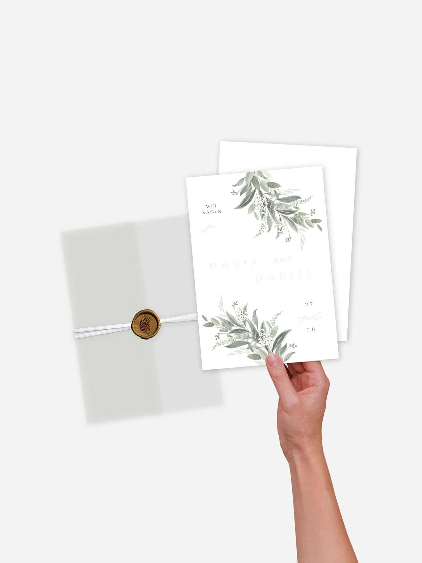 Hochzeitseinladung Leaf Love