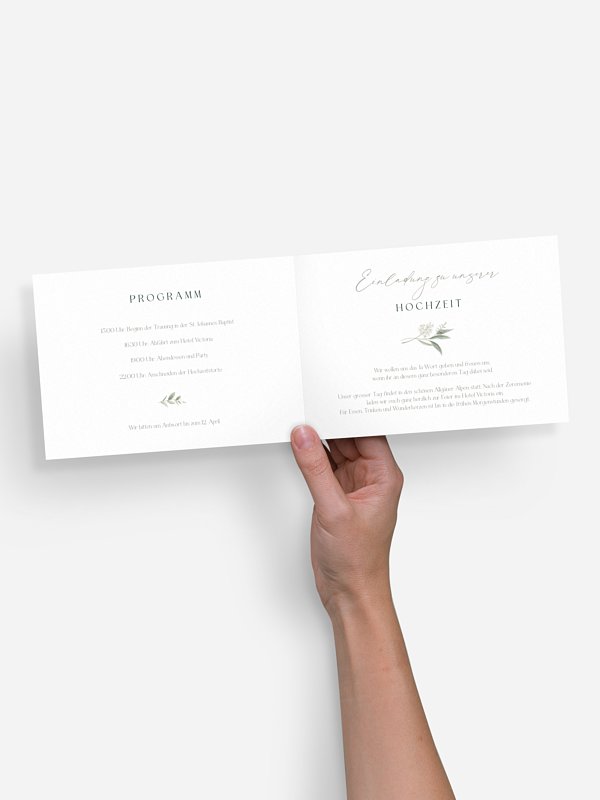 Hochzeitseinladung Leaf Love
