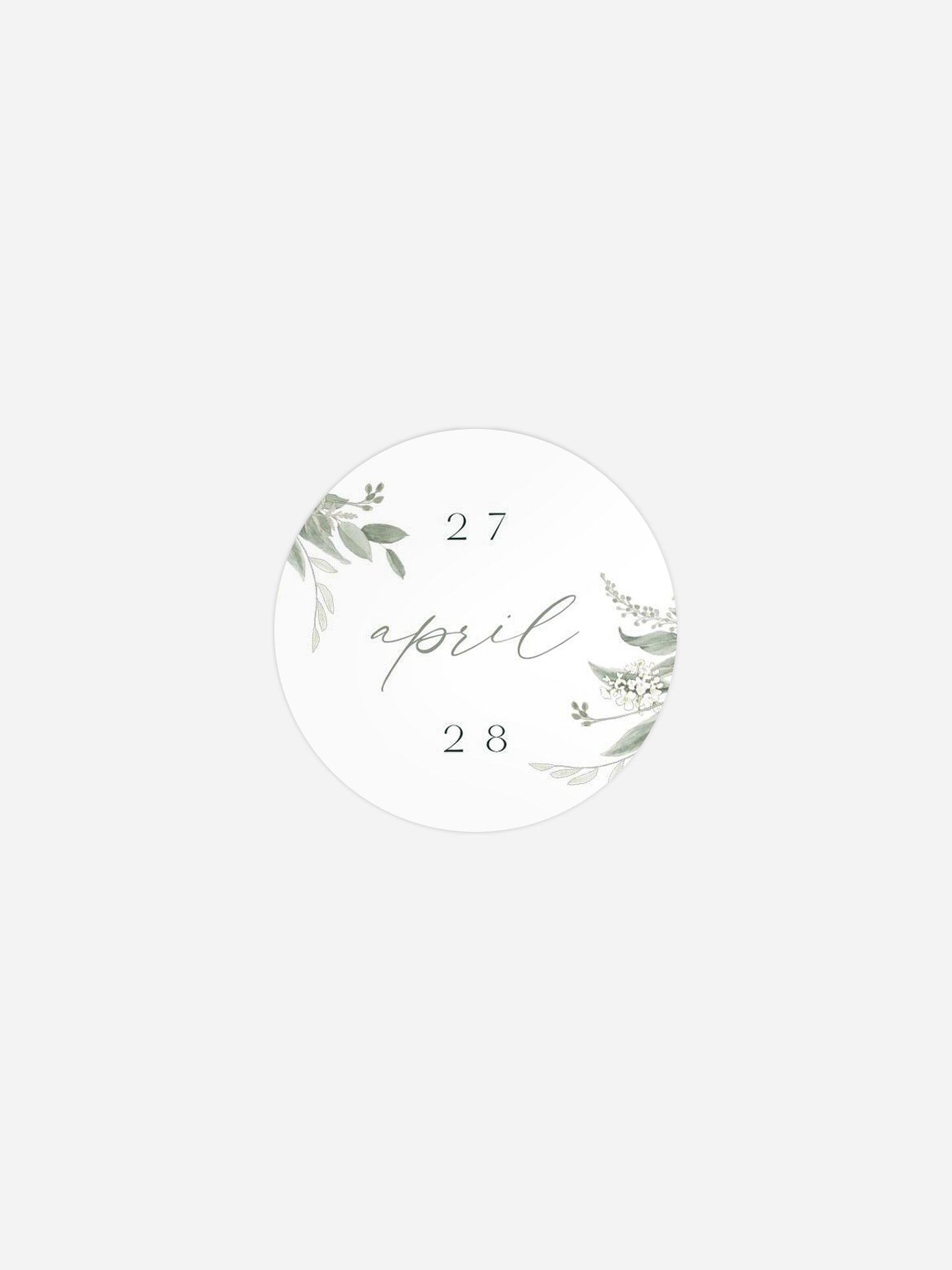 Geschenkaufkleber Hochzeit Leaf Love