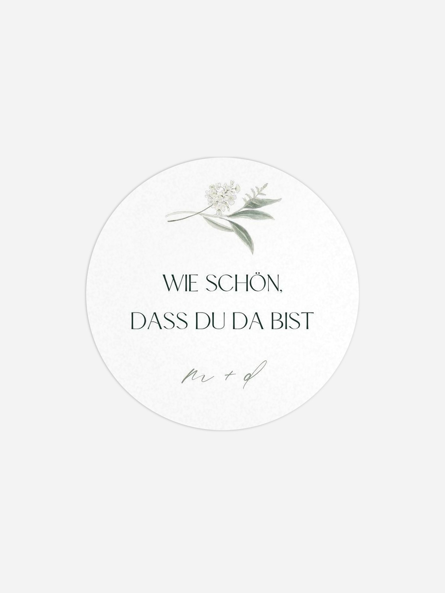 Geschenkaufkleber Hochzeit Leaf Love