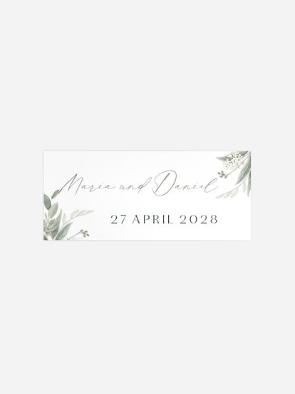 Geschenkaufkleber Hochzeit Leaf Love