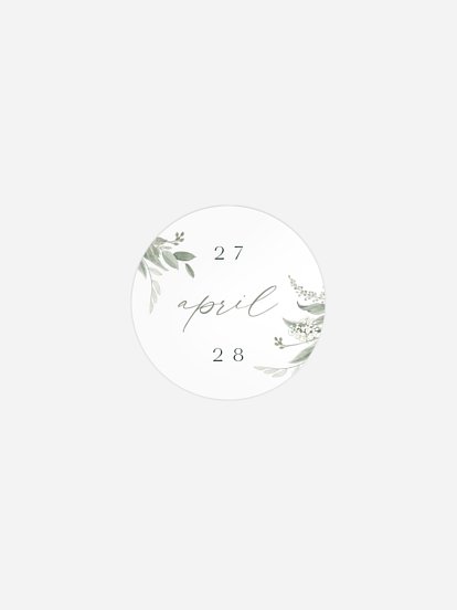 Geschenkaufkleber Hochzeit Leaf Love