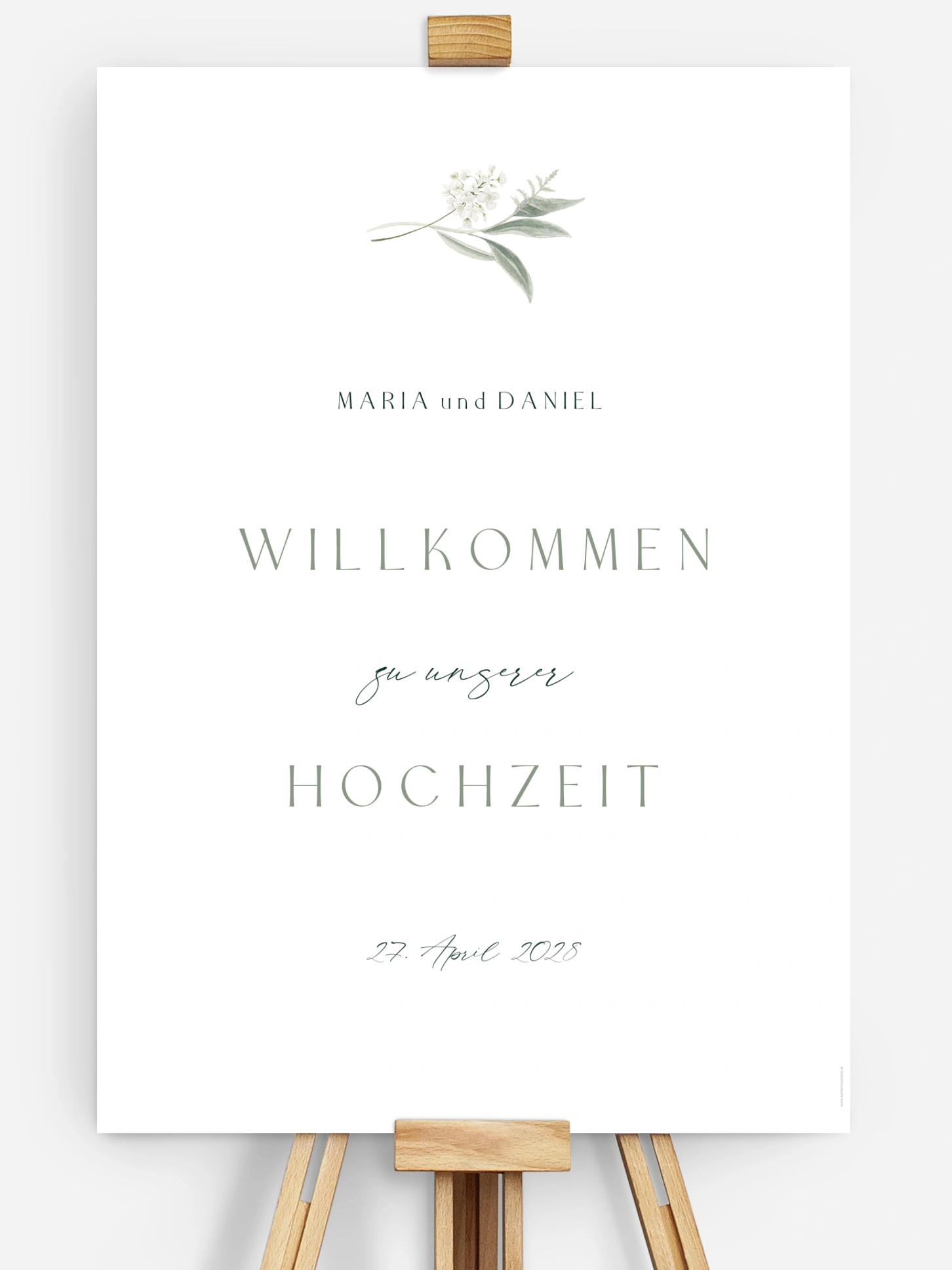 Willkommensschild Leaf Love