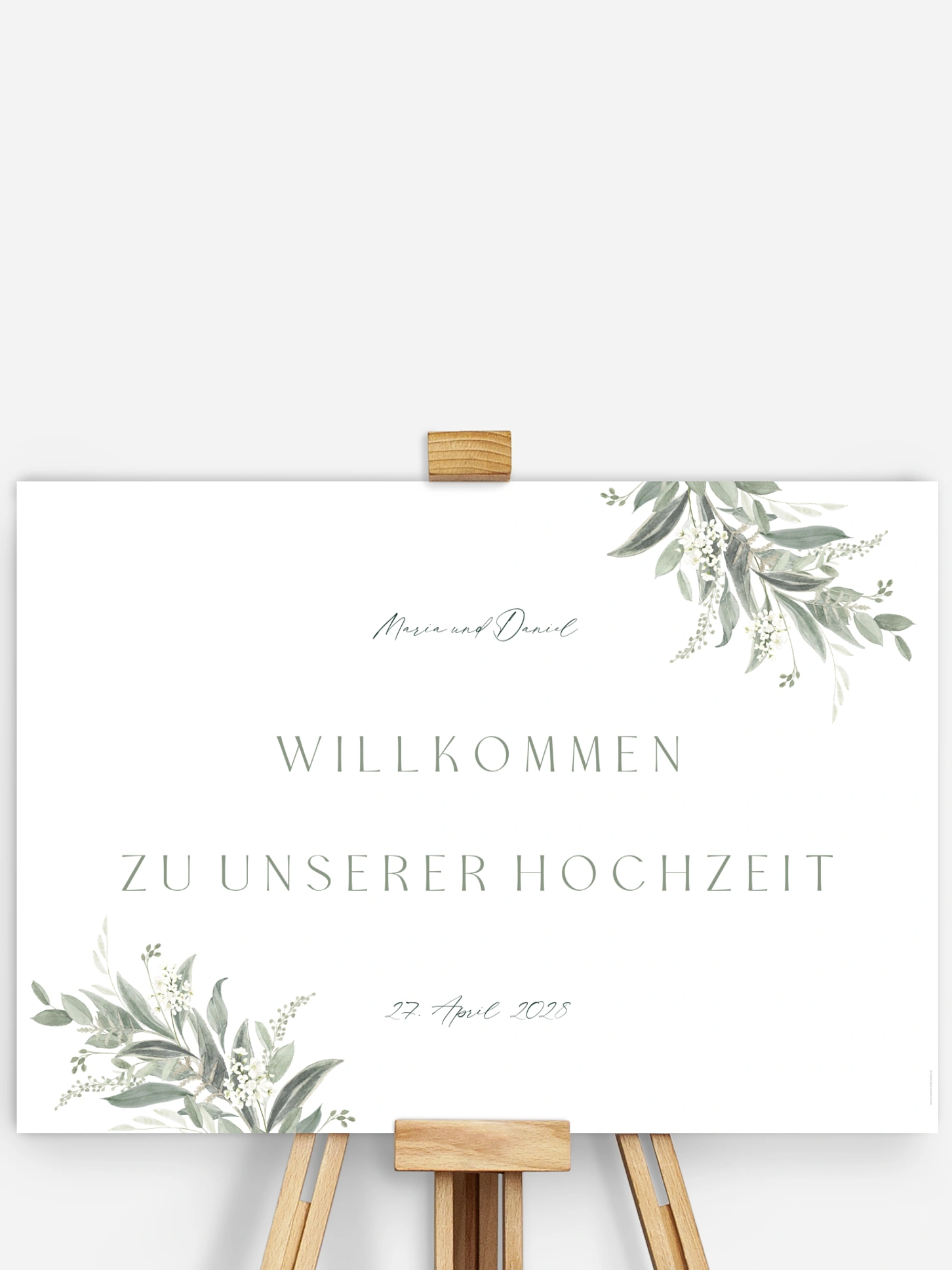 Willkommensschild Leaf Love