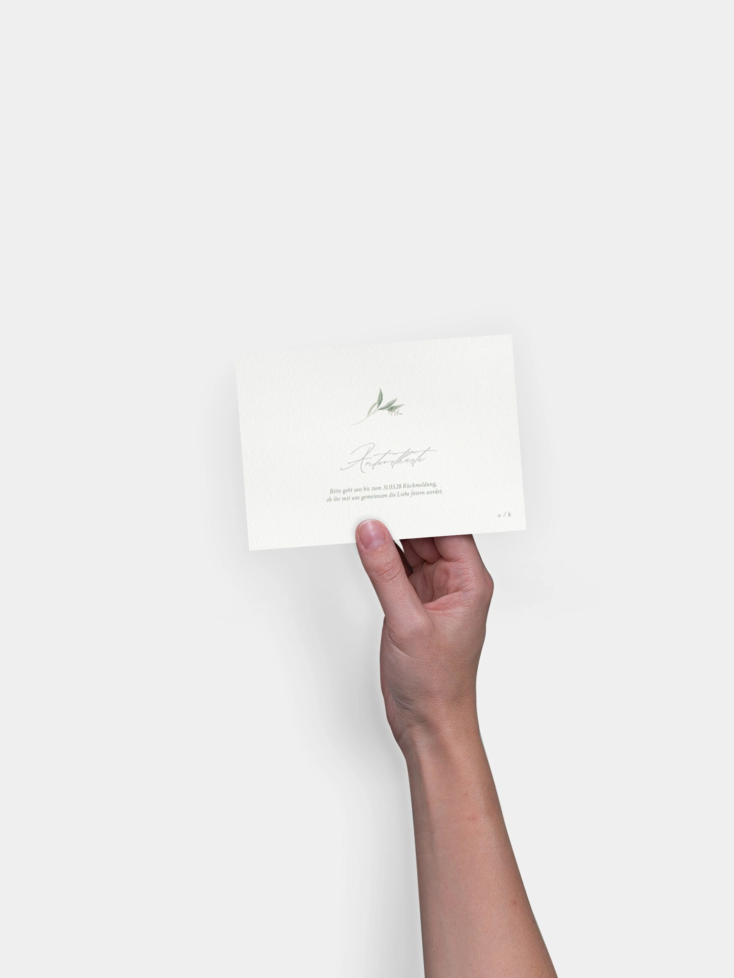 Antwortkarte Hochzeit Evergreen Elegance