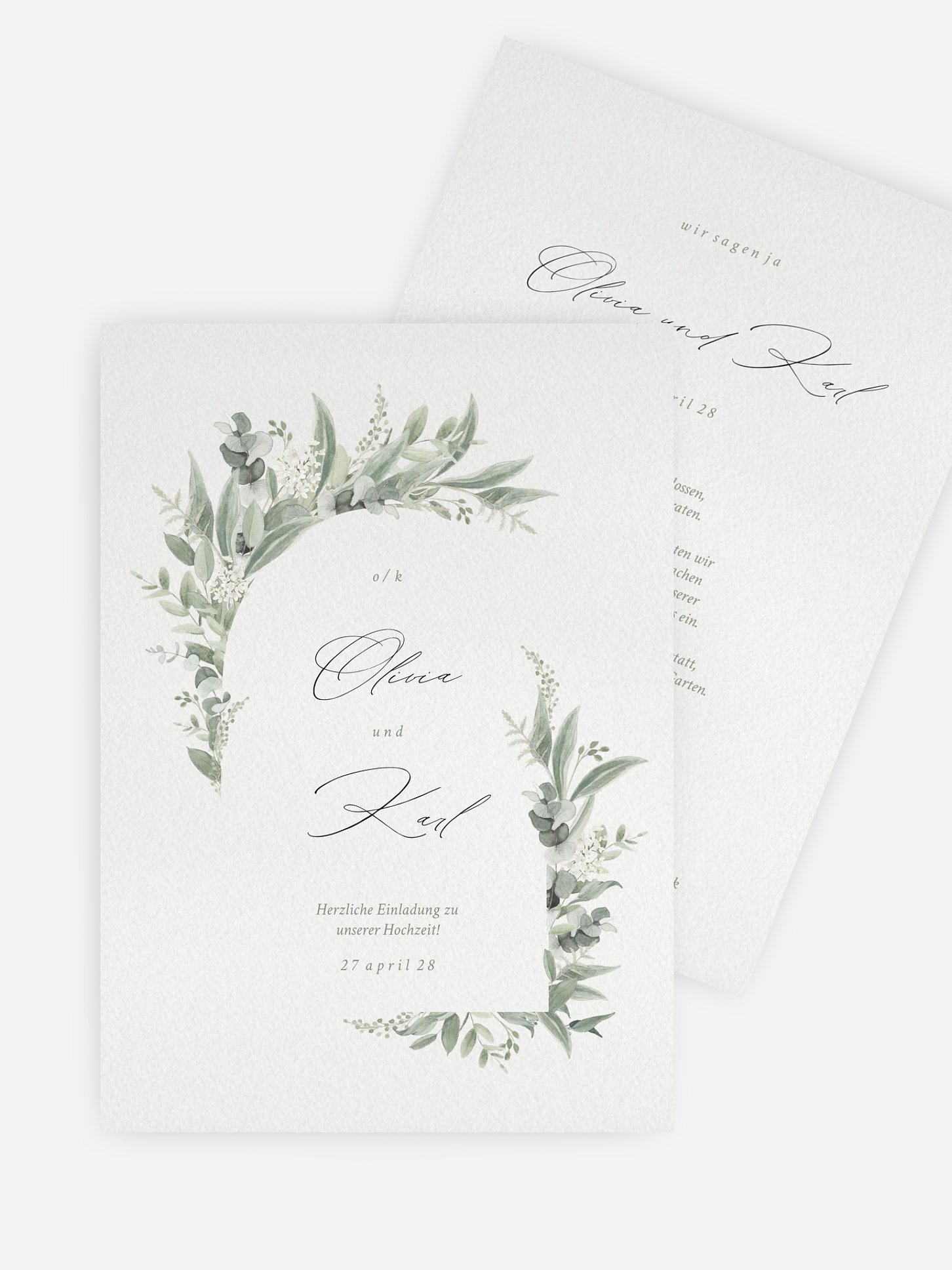 Hochzeitseinladung Evergreen Elegance