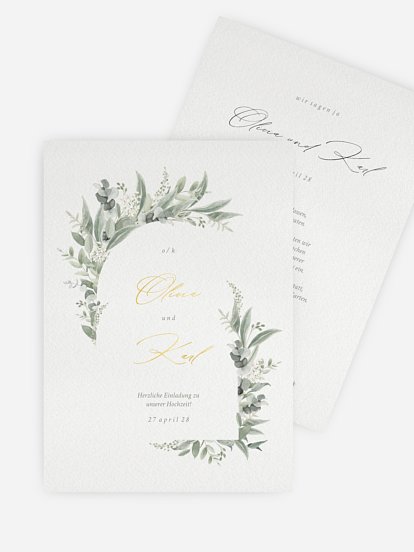 Hochzeitseinladung Evergreen Elegance