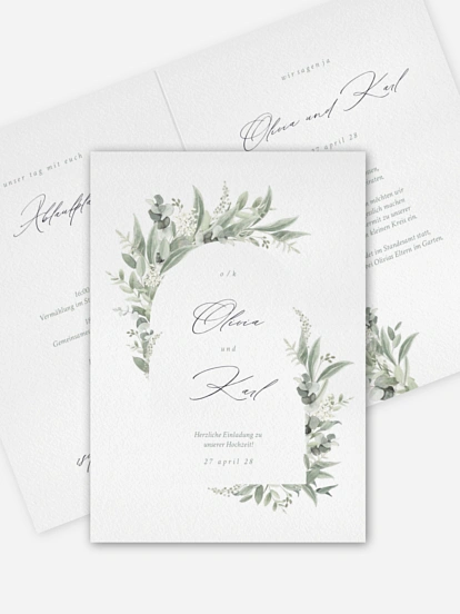 Hochzeitseinladung Evergreen Elegance