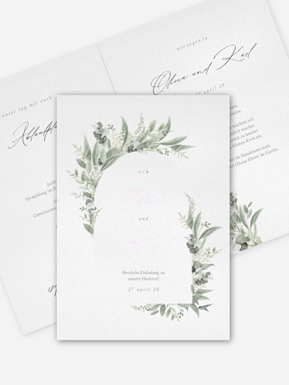 Hochzeitseinladung Evergreen Elegance