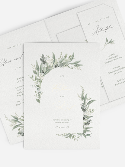 Hochzeitseinladung Evergreen Elegance