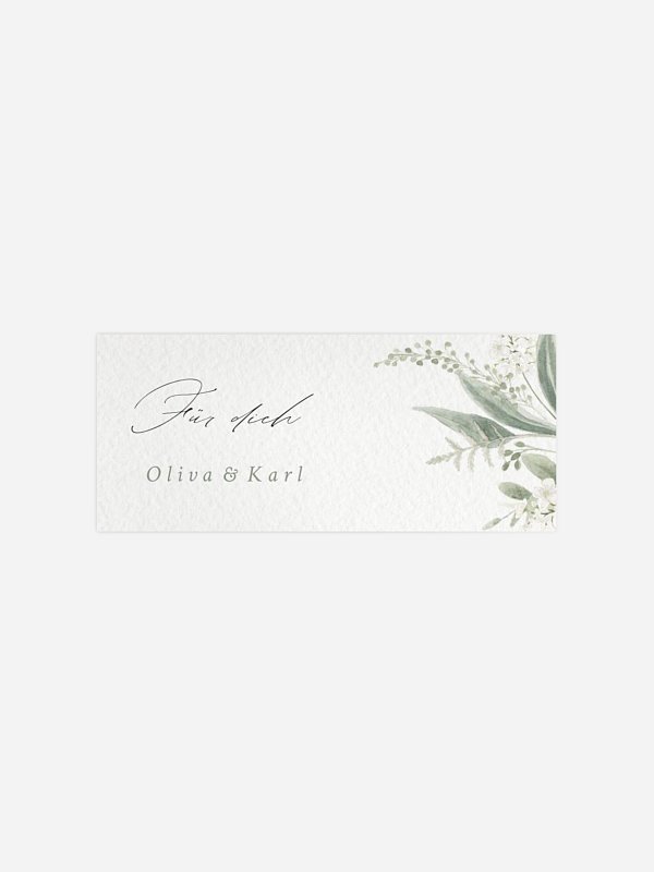 Geschenkaufkleber Hochzeit Evergreen Elegance
