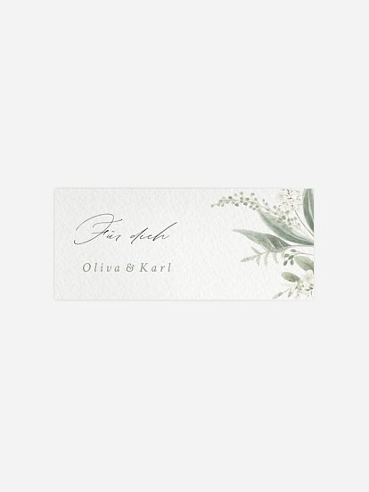 Geschenkaufkleber Hochzeit Evergreen Elegance