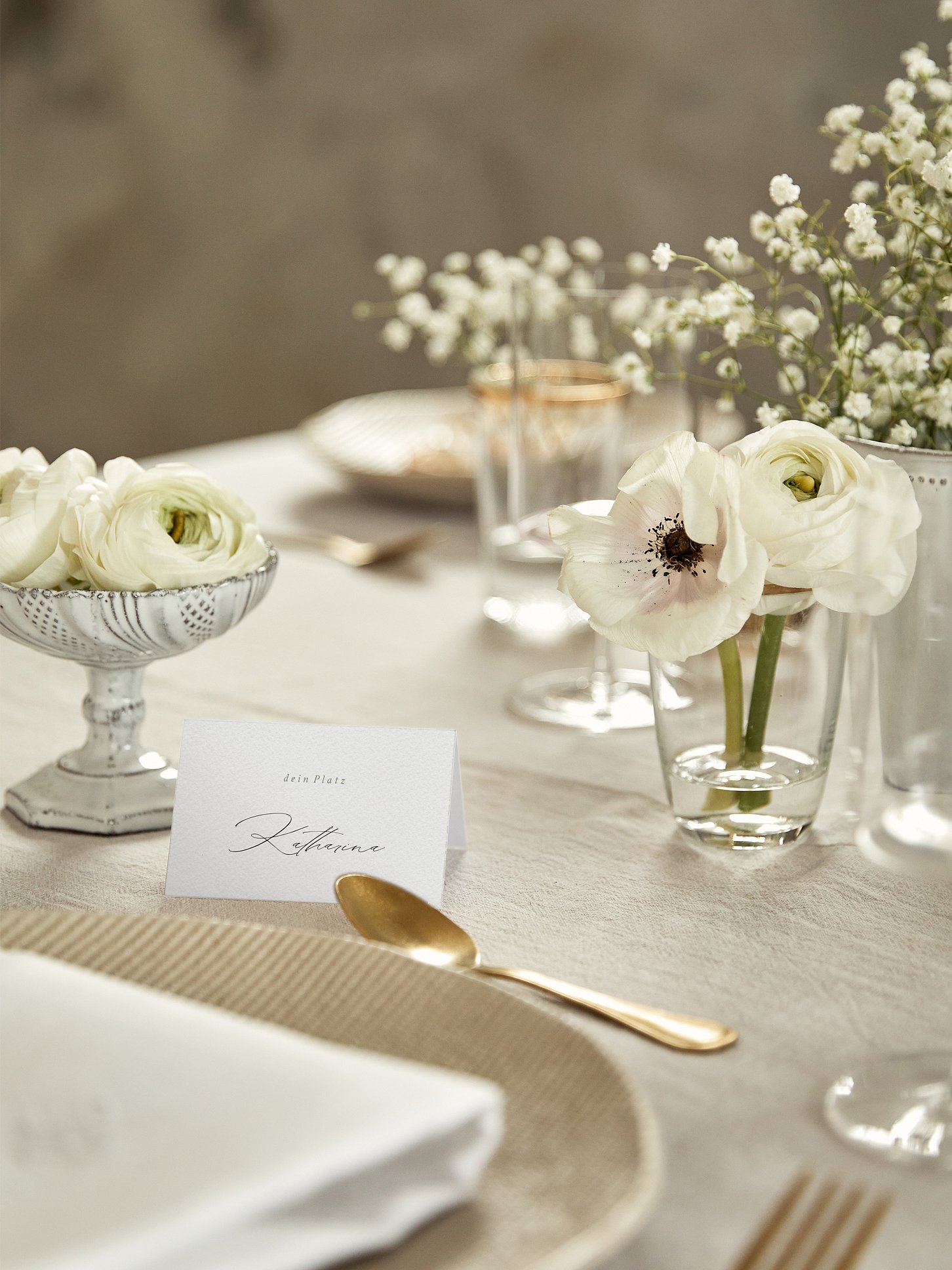 Tischkarte Hochzeit Evergreen Elegance