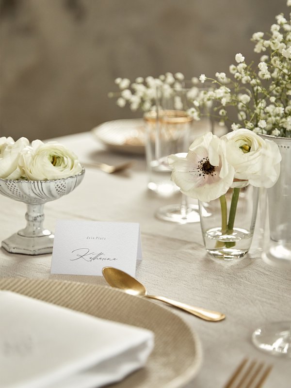 Tischkarte Hochzeit Evergreen Elegance