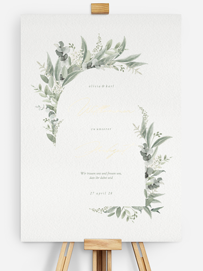 Willkommensschild Evergreen Elegance