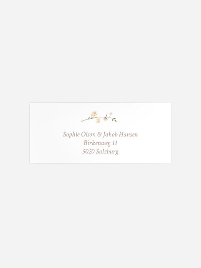 Absenderaufkleber Hochzeit Awakening of Love