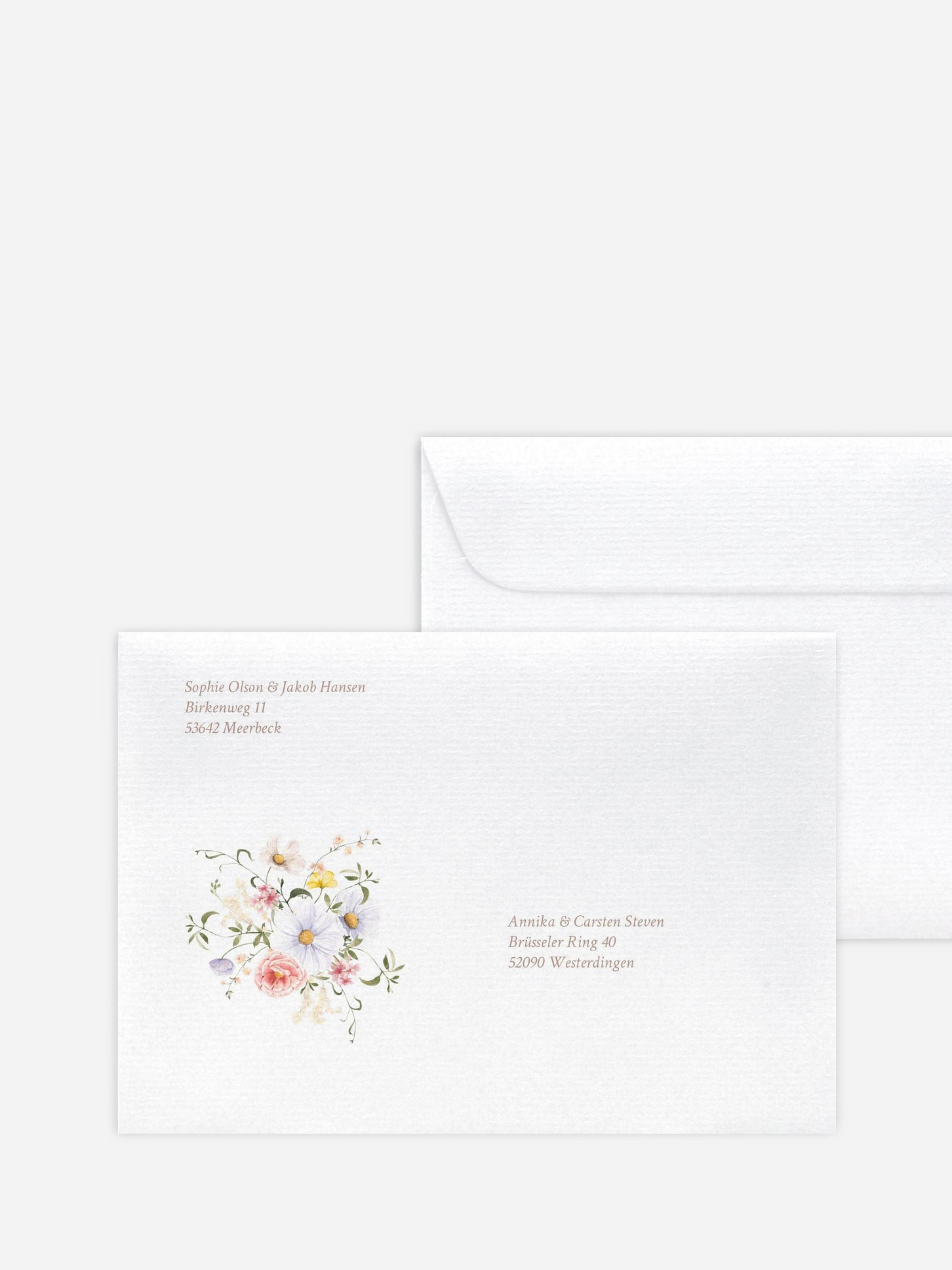 Bedruckter Briefumschlag Hochzeit Awakening of Love