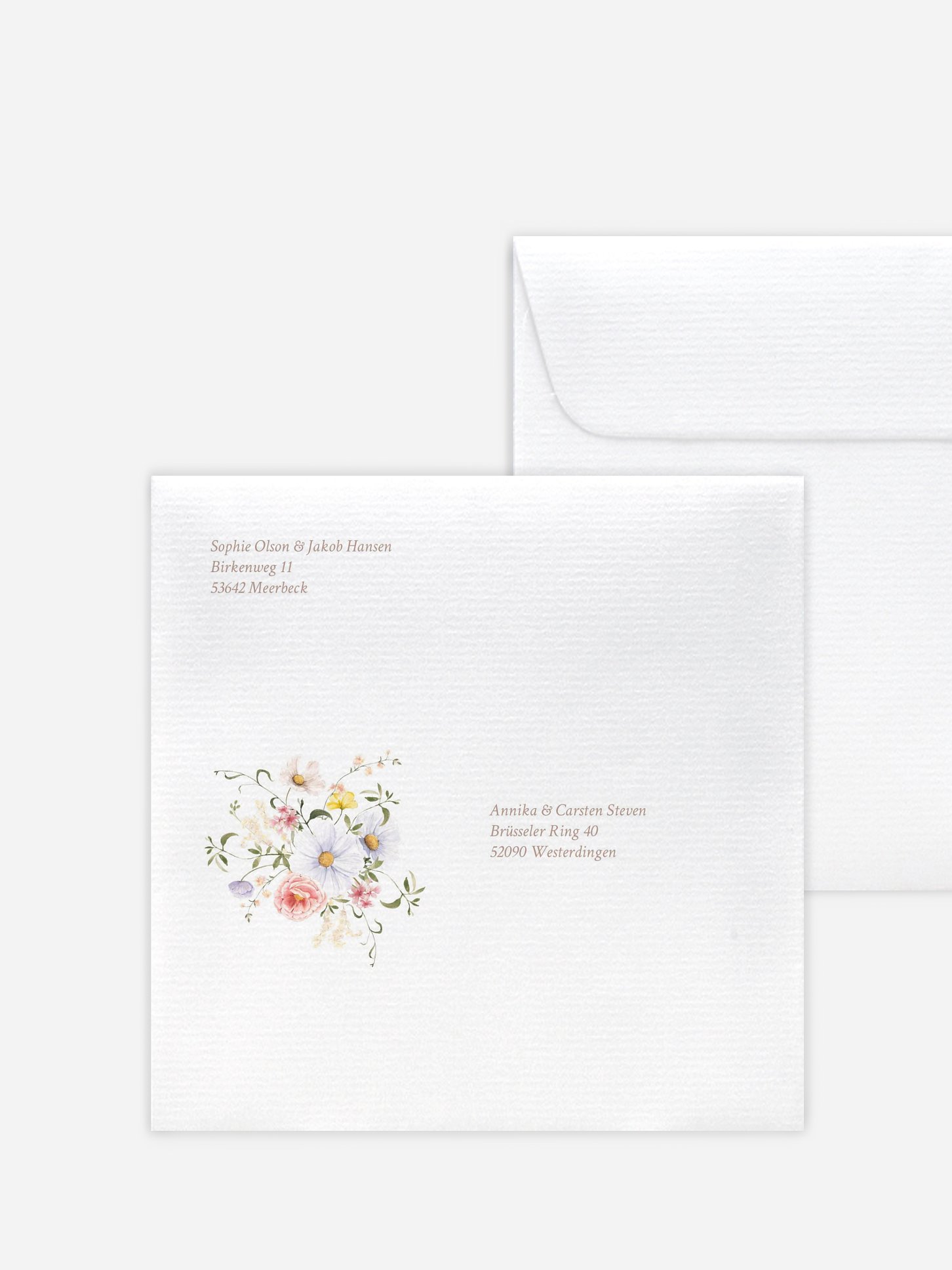 Bedruckter Briefumschlag Hochzeit Awakening of Love