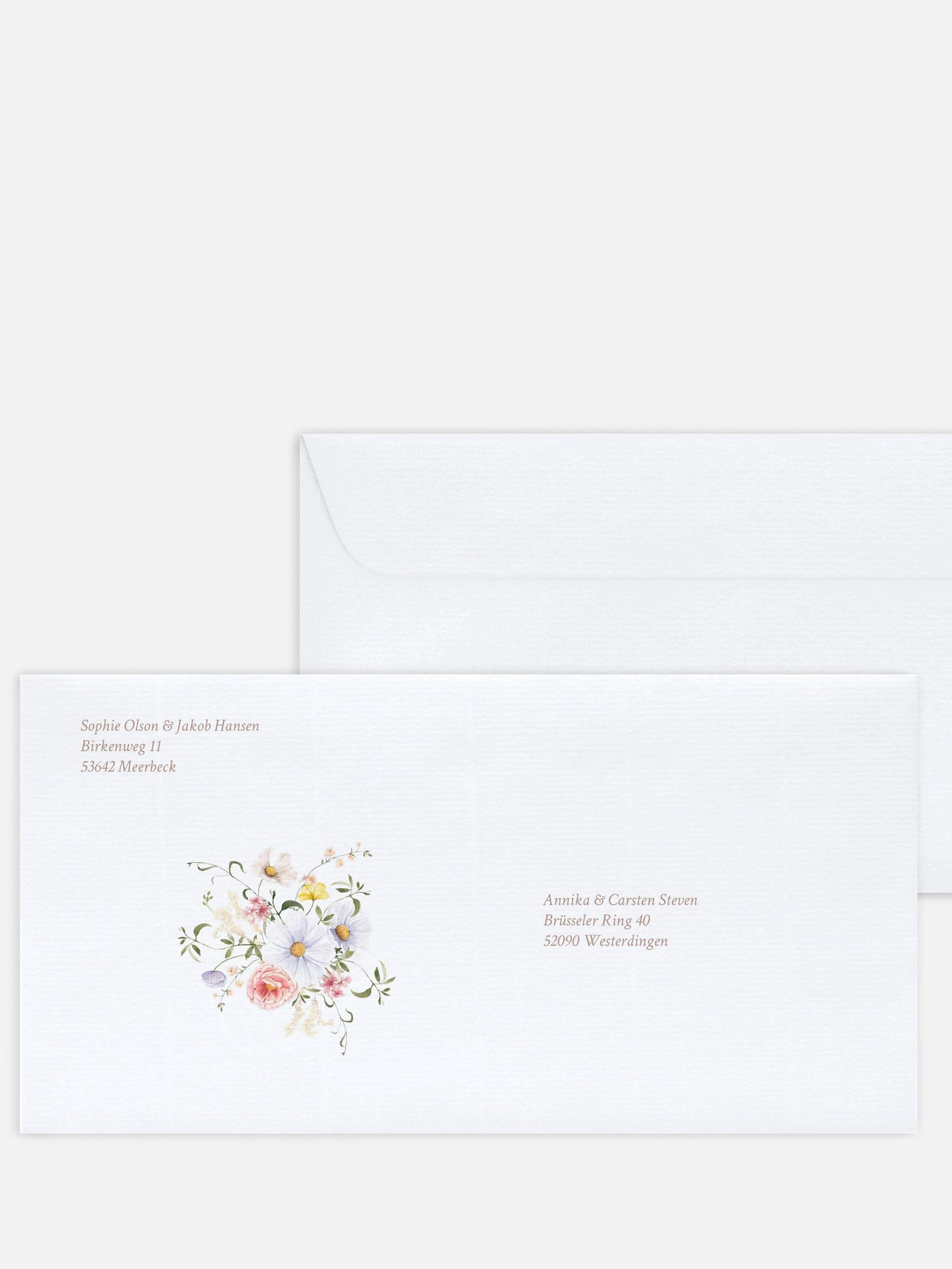 Bedruckter Briefumschlag Hochzeit Awakening of Love
