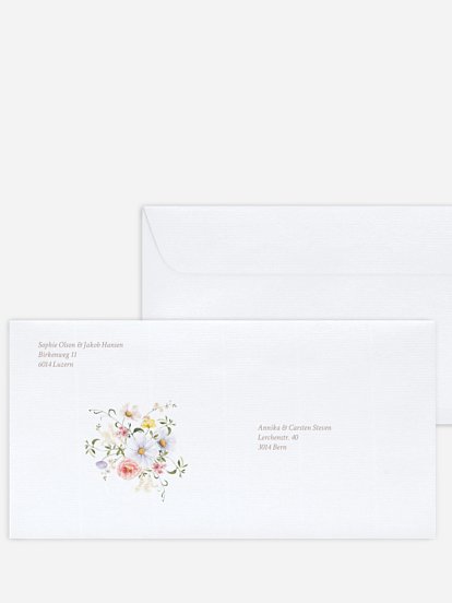 Bedruckter Briefumschlag Hochzeit Awakening of Love