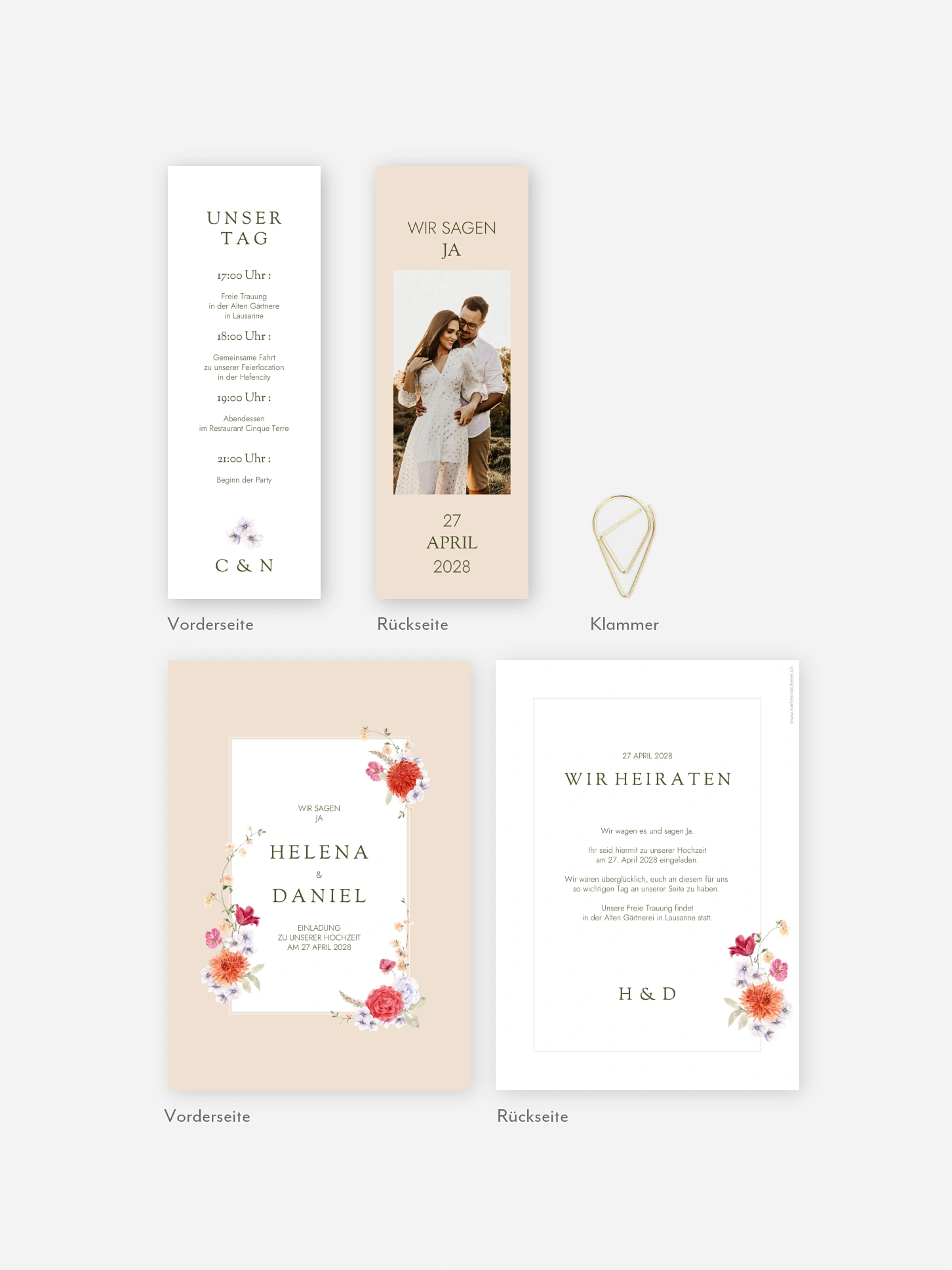 Hochzeitseinladung Blumenwelt